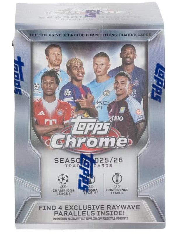 2025/26 Topps Chrome UEFA Club Competitions Soccer Blaster Box