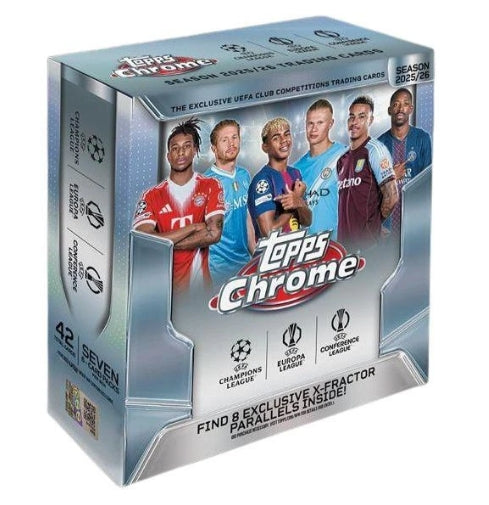 2025/26 Topps Chrome UEFA Club Competitions Soccer Mega Box