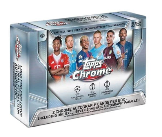 2025/26 Topps Chrome UEFA Club Competitions Soccer Breakers Delight Box (SALE)
