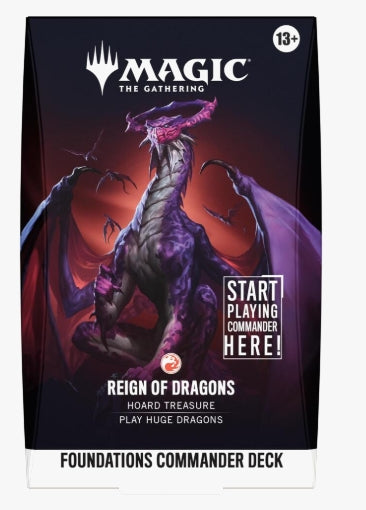 Magic The Gathering: Foundations Commander Deck (Reign of Dragons) (PRE-ORDER)