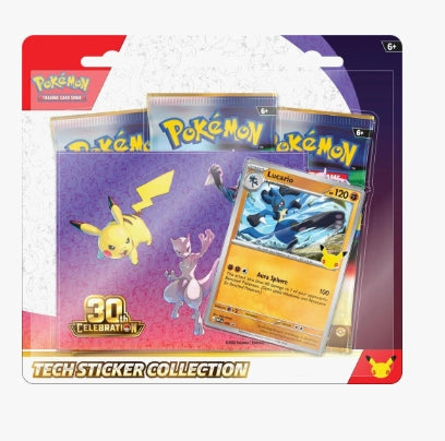 Pokemon TCG: 30th Celebration Tech Sticker Collection Blister (Lucario)
