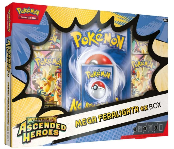 Pokemon TCG: Mega Evolution - Ascended Heroes Mega Box (Feraligatr Ex) (PRE-ORDER)