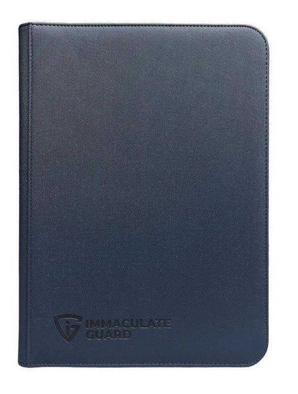 Immaculate Guard TOPLOADER 9 Pocket PU Leather Zipper Binder (Blue)