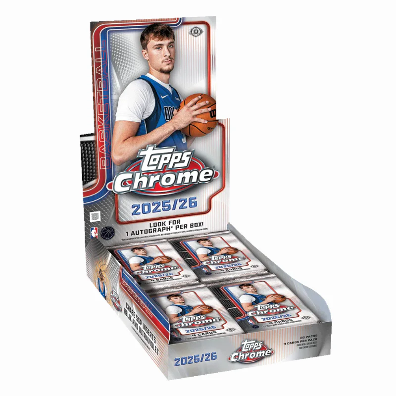 a Topps Chrome basketball card box