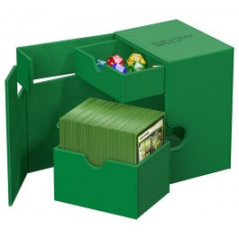 Ultimate Guard : Flip N Tray Xenoskin 133+ Deckbox - Green
