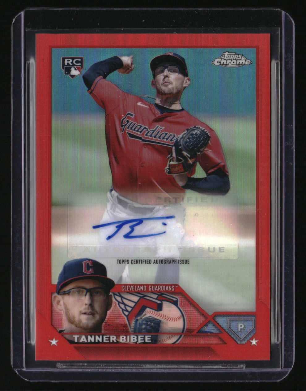 2023 Topps Chrome Update Tanner Bibee Autographs Red #/5