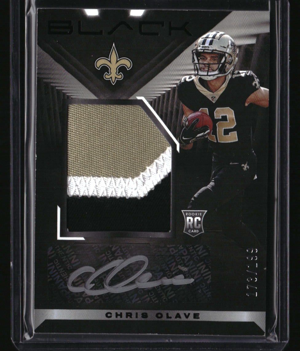 2022 Panini Black #213 Chris Olave Rookie Patch Auto #/199