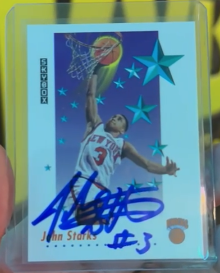 John Starks Autographed Rookie Card