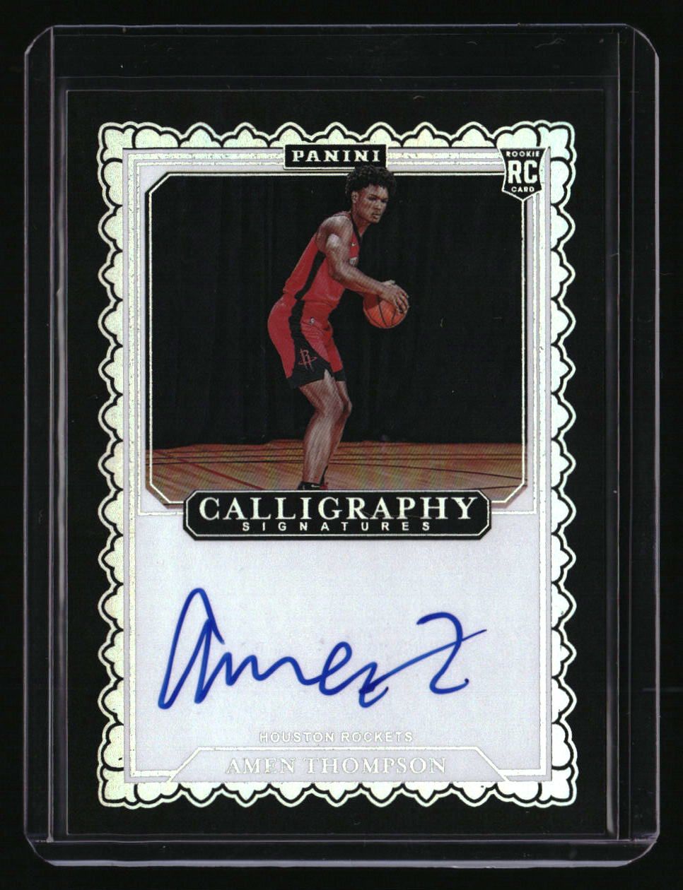 2023-24 Panini Amen Thompson Calligraphy Signatures