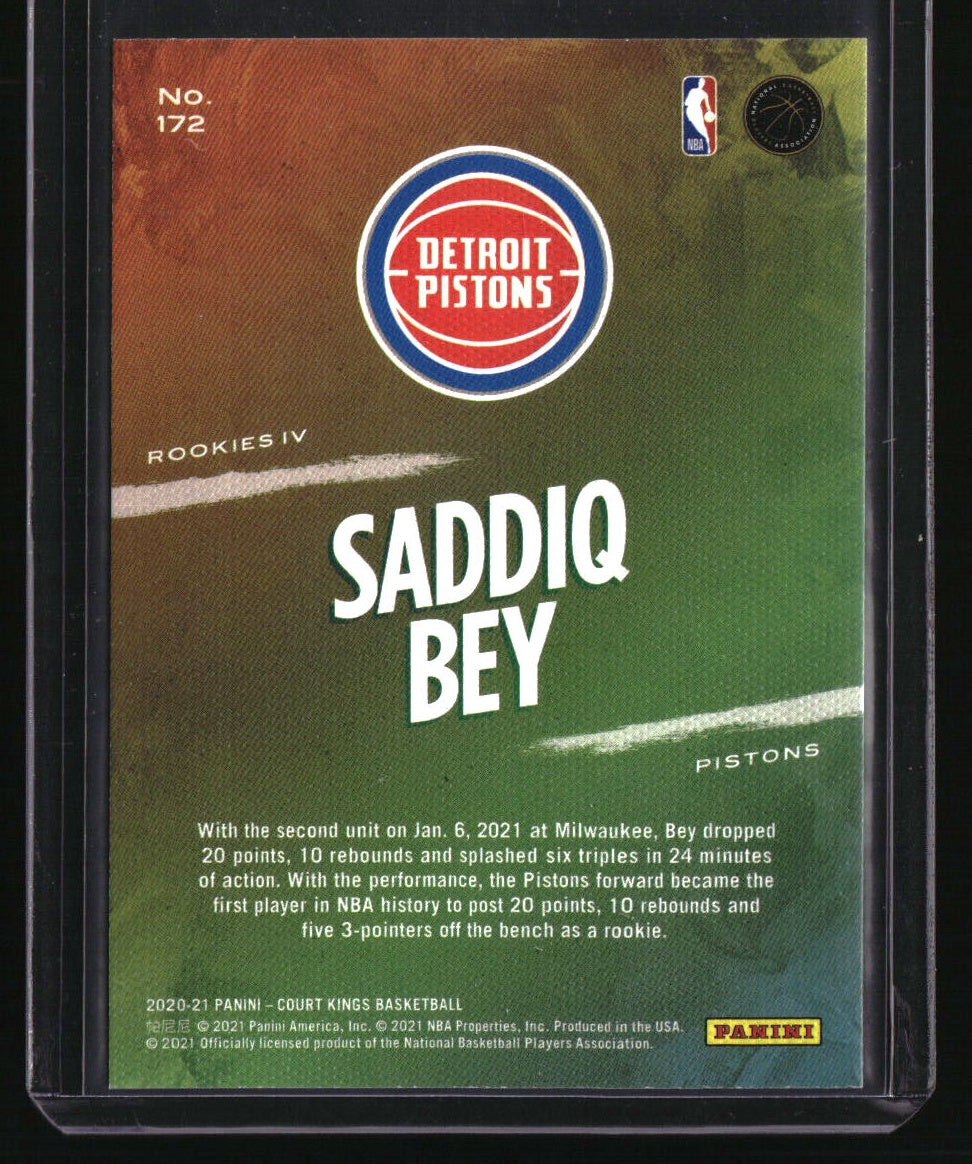 2020-21 Panini Court Kings Saddiq Bey