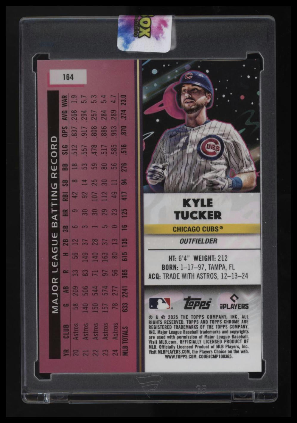 2025 Topps Chrome Cosmic Kyle Tucker Blood Orange Lunar Eclipse Refractor #/10