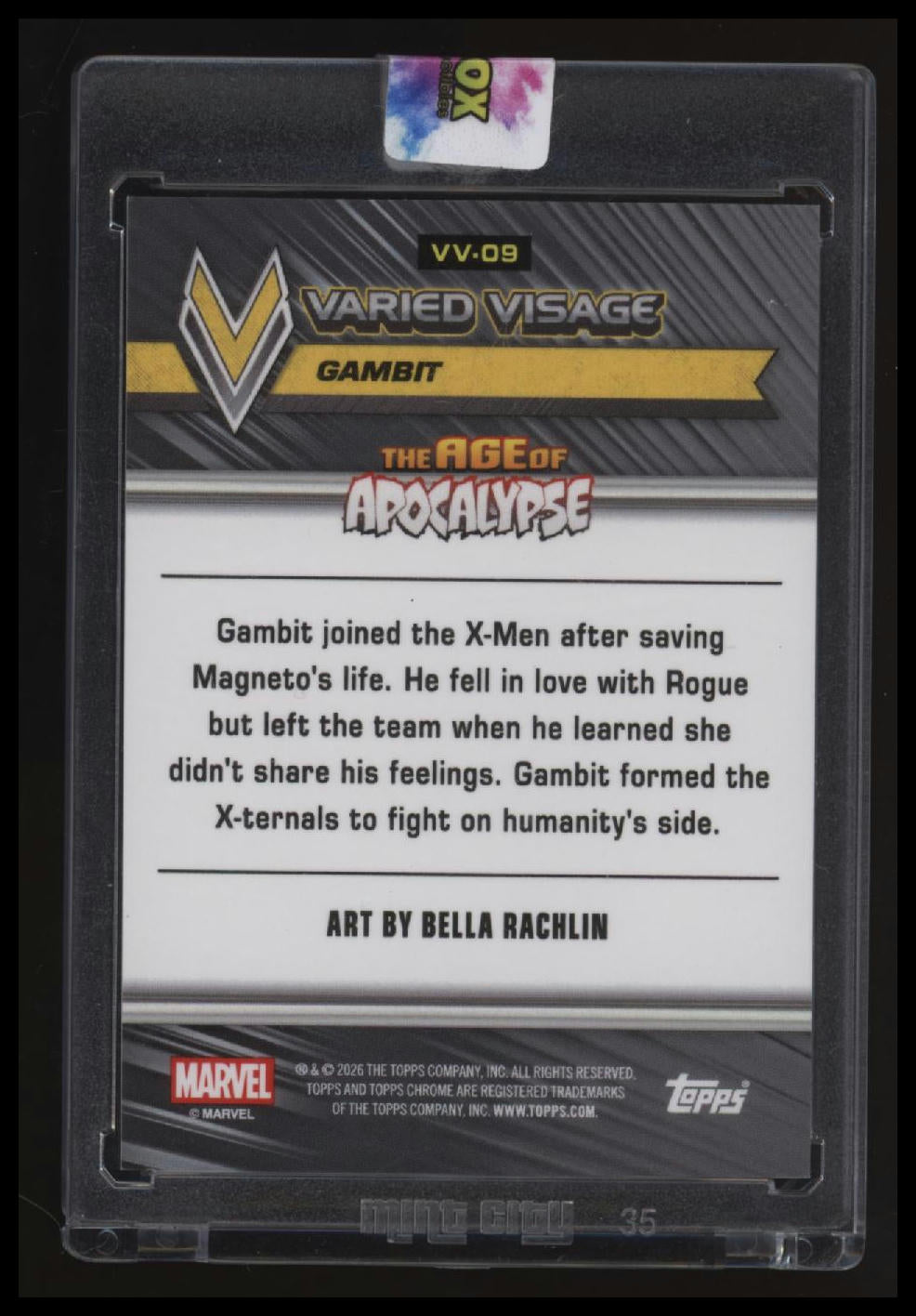 2026 Topps Chrome Marvel Comics Gambit Varied Visage Age of Apocalypse