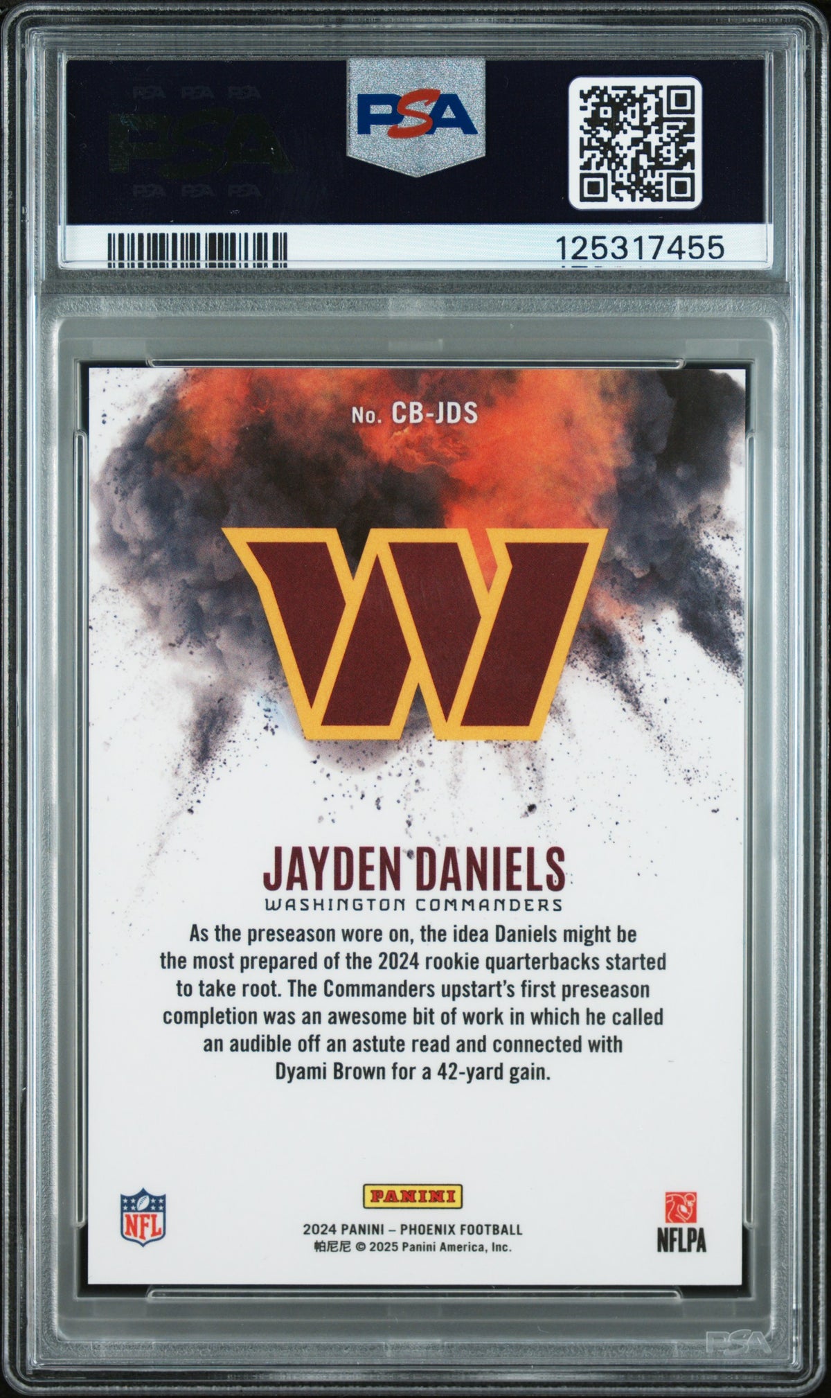 2024 Panini Phoenix Color Blast Jayden Daniels PSA 10