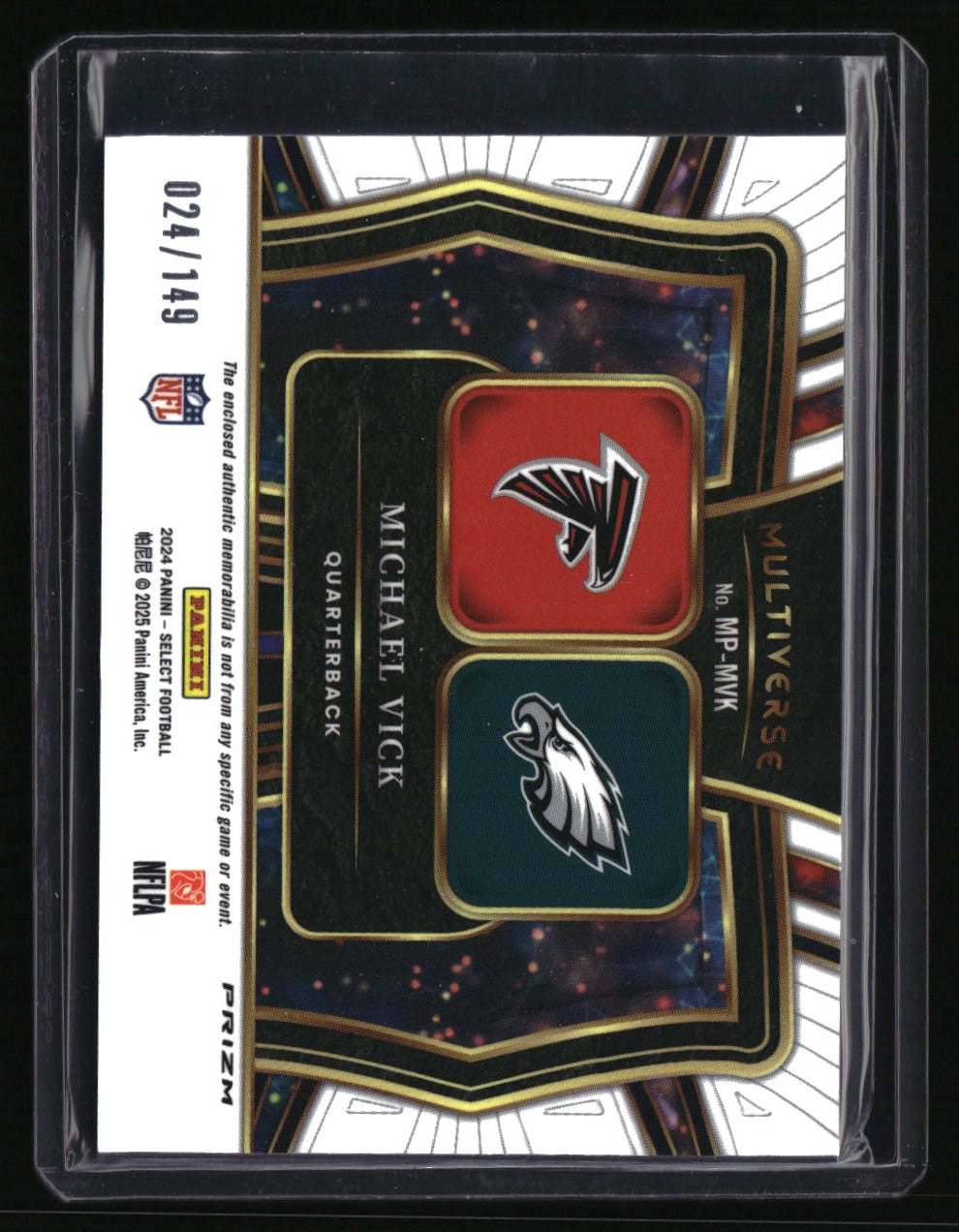 2024 Panini Select Michael Vick Multiverse Dual Relics Prizm #/149