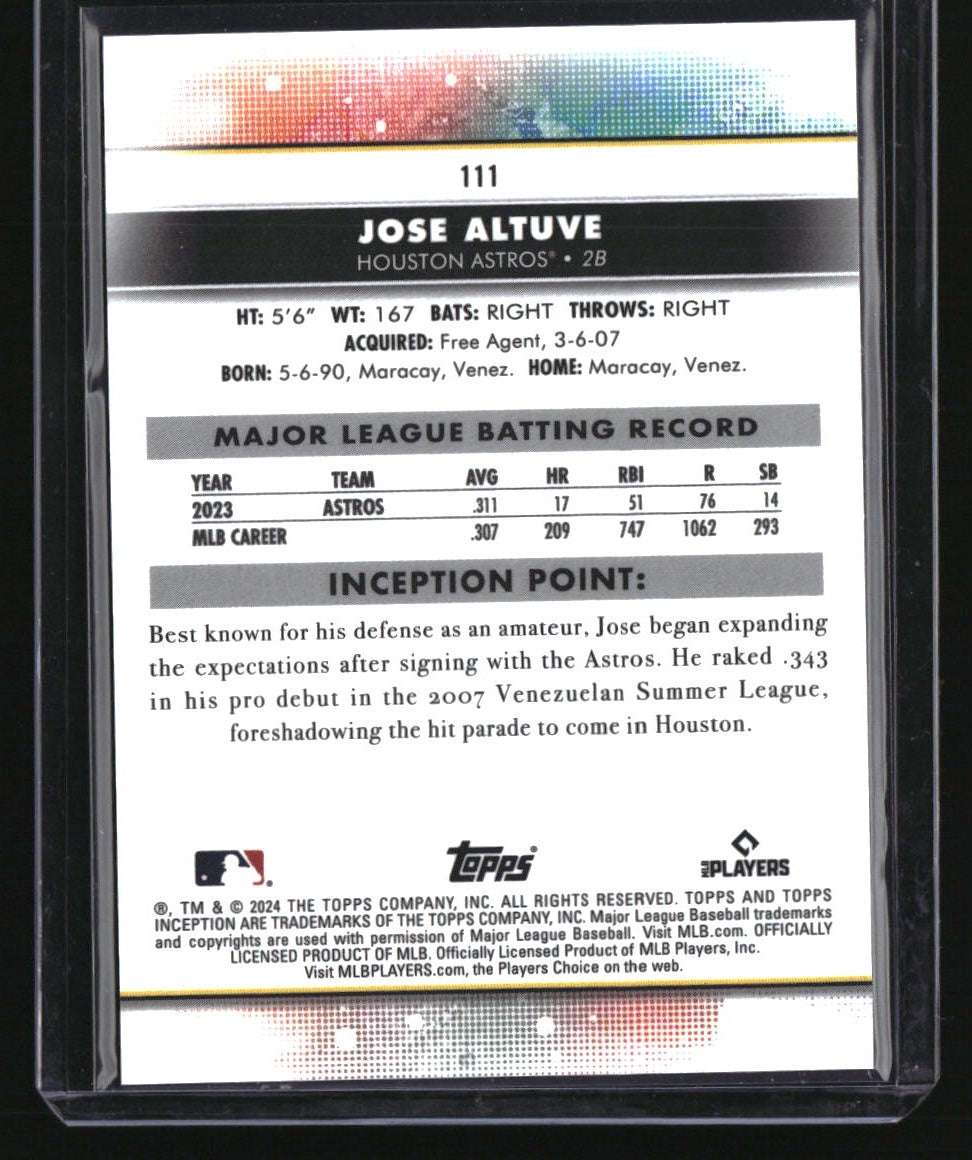 2024 Topps Inception Jose Altuve X