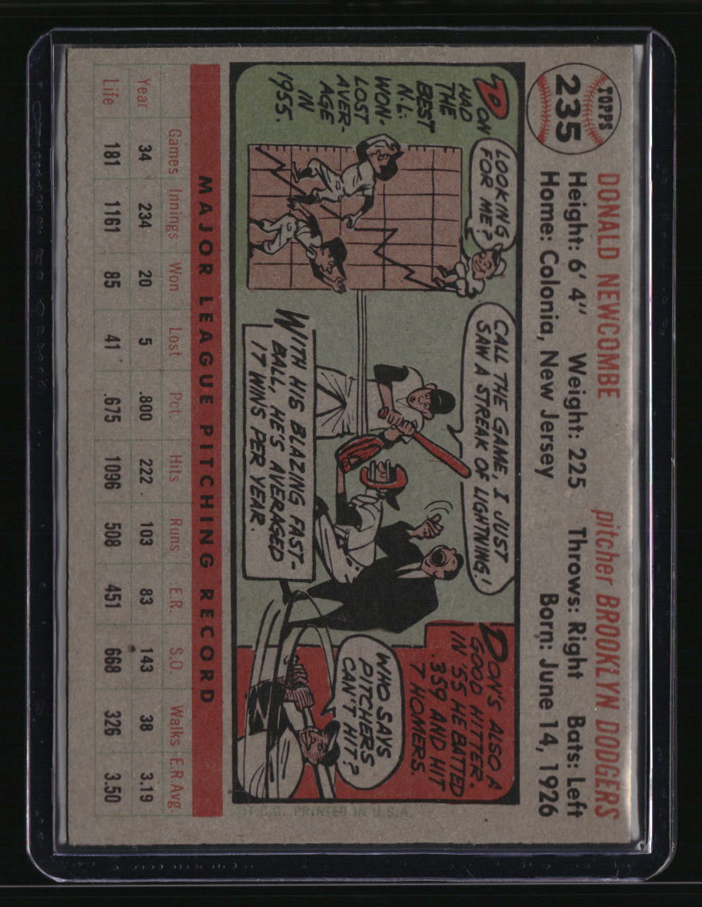 1956 Topps Don Newcombe
