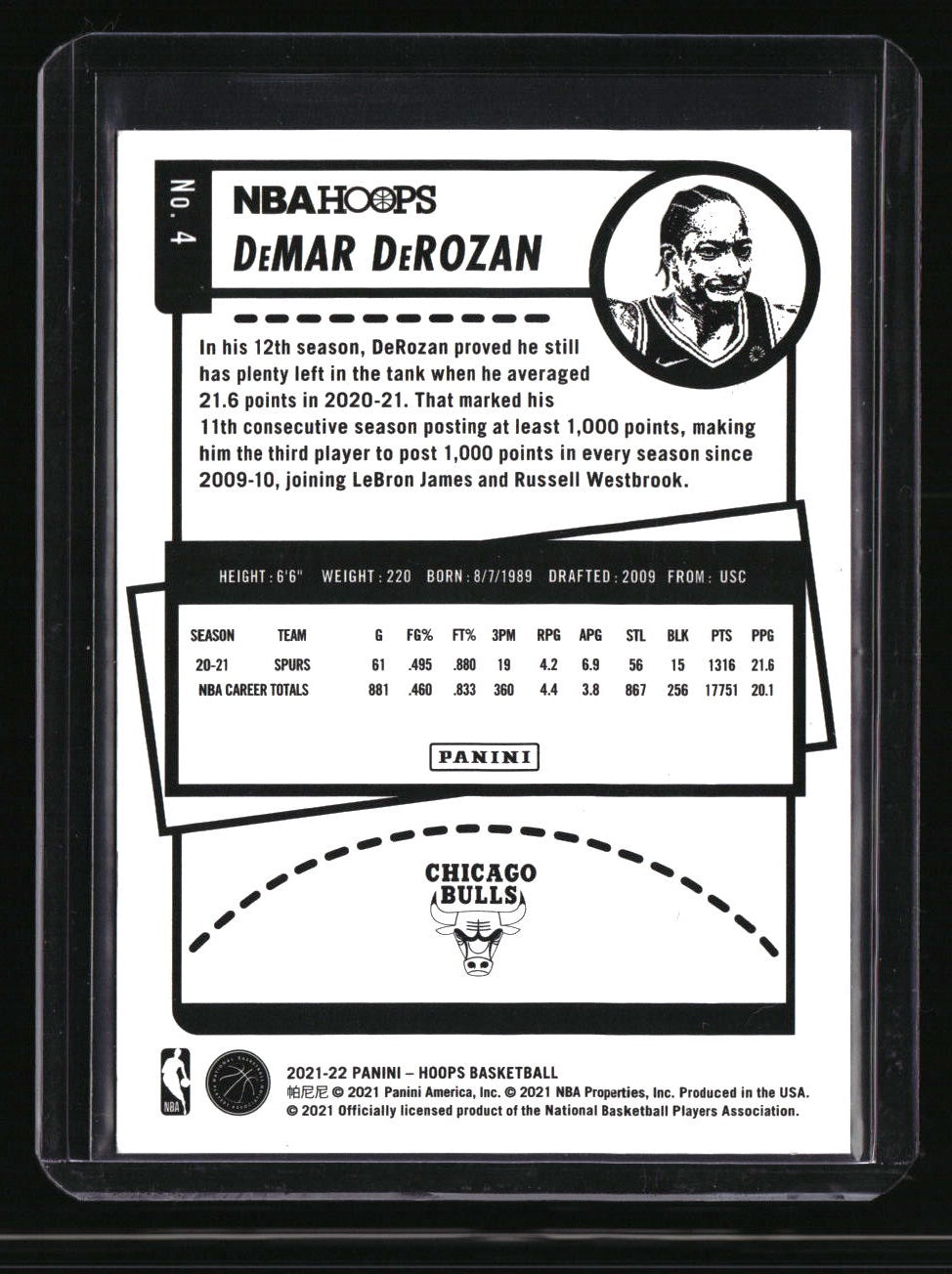 2021-22 Hoops DeMar DeRozan Orange Explosion #/25