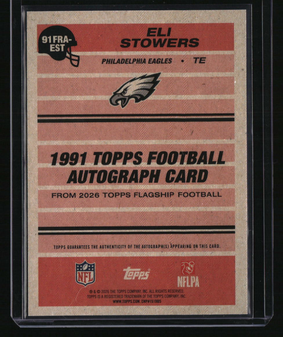 2026 Topps Flagship Eli Stowers 35th Anniversary Rookie Autographs Blue #/150