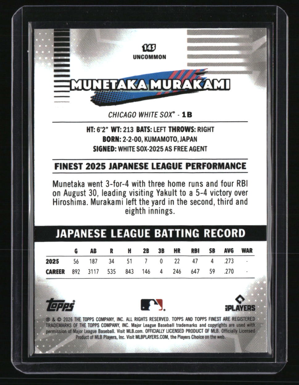 2026 Finest Munetaka Murakami X-Fractors