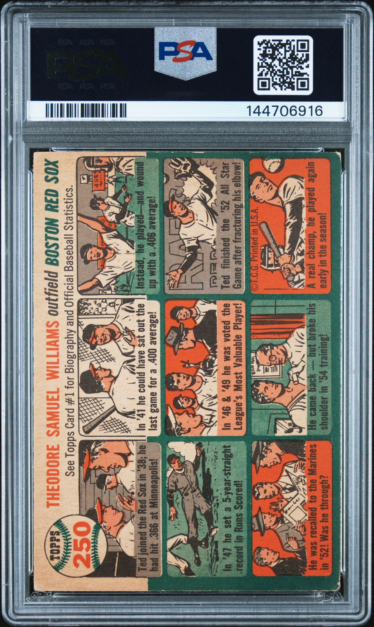 1954 Topps Ted Williams PSA 3