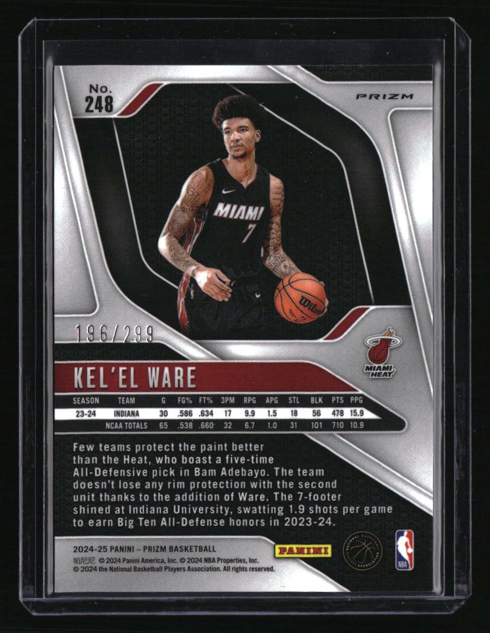 2024-25 Panini Prizm Kel'el Ware Prizms Red #/299