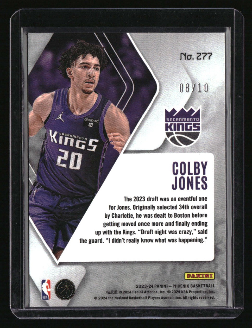 2023-24 Panini Phoenix Colby Jones International Gold #/10