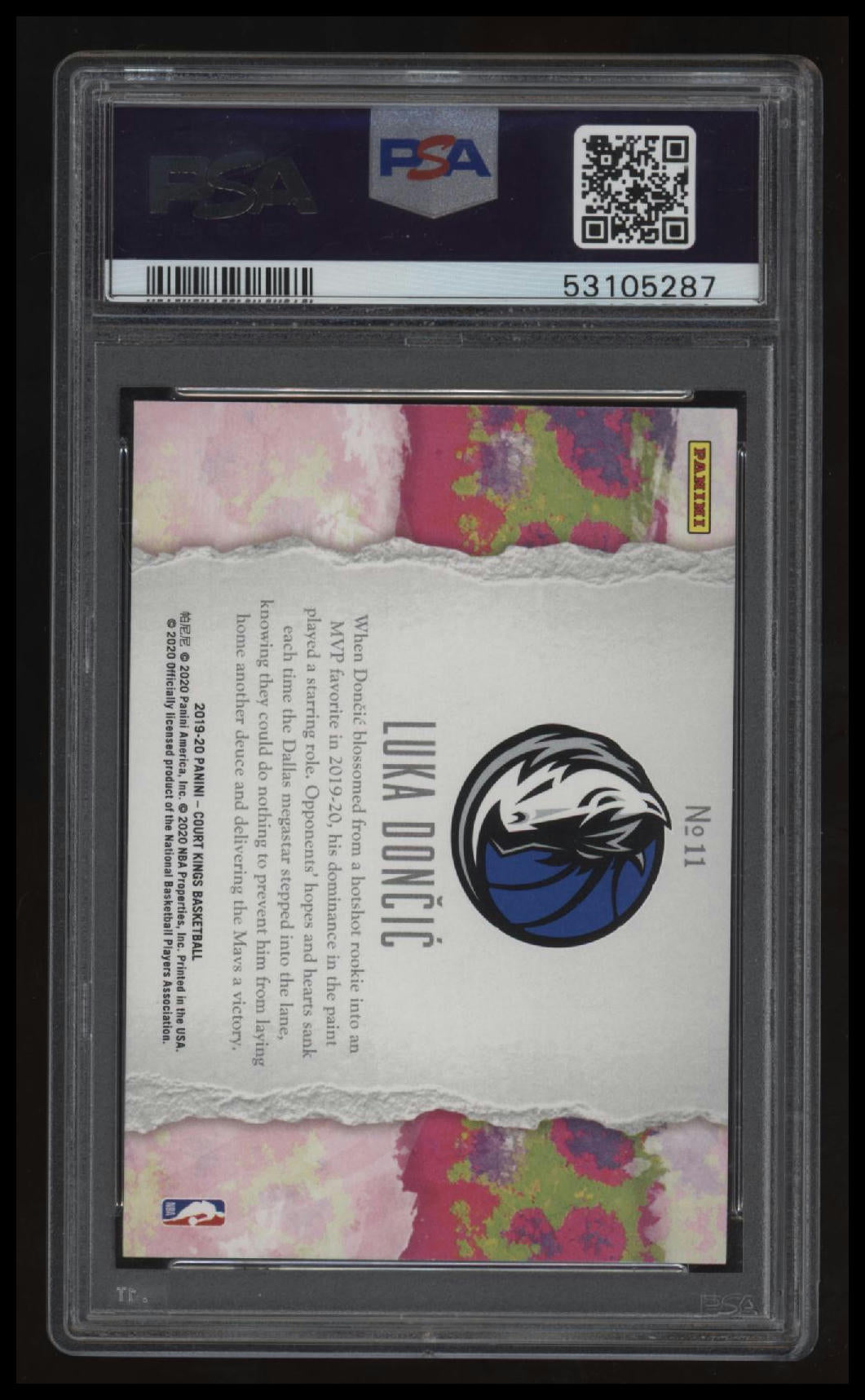 2019 Panini Court Kings Points In The Paint Luka Doncic PSA 10