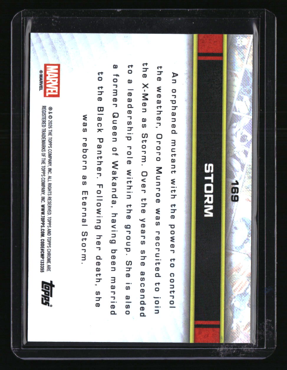 2026 Topps Chrome Marvel Comics Storm Orange X-Fractor 3/25