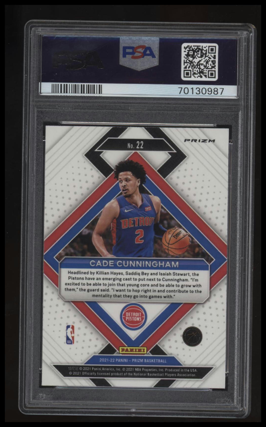 2021 Panini Prizm Emergent Cade Cunningham Emergent-Silver PSA 10