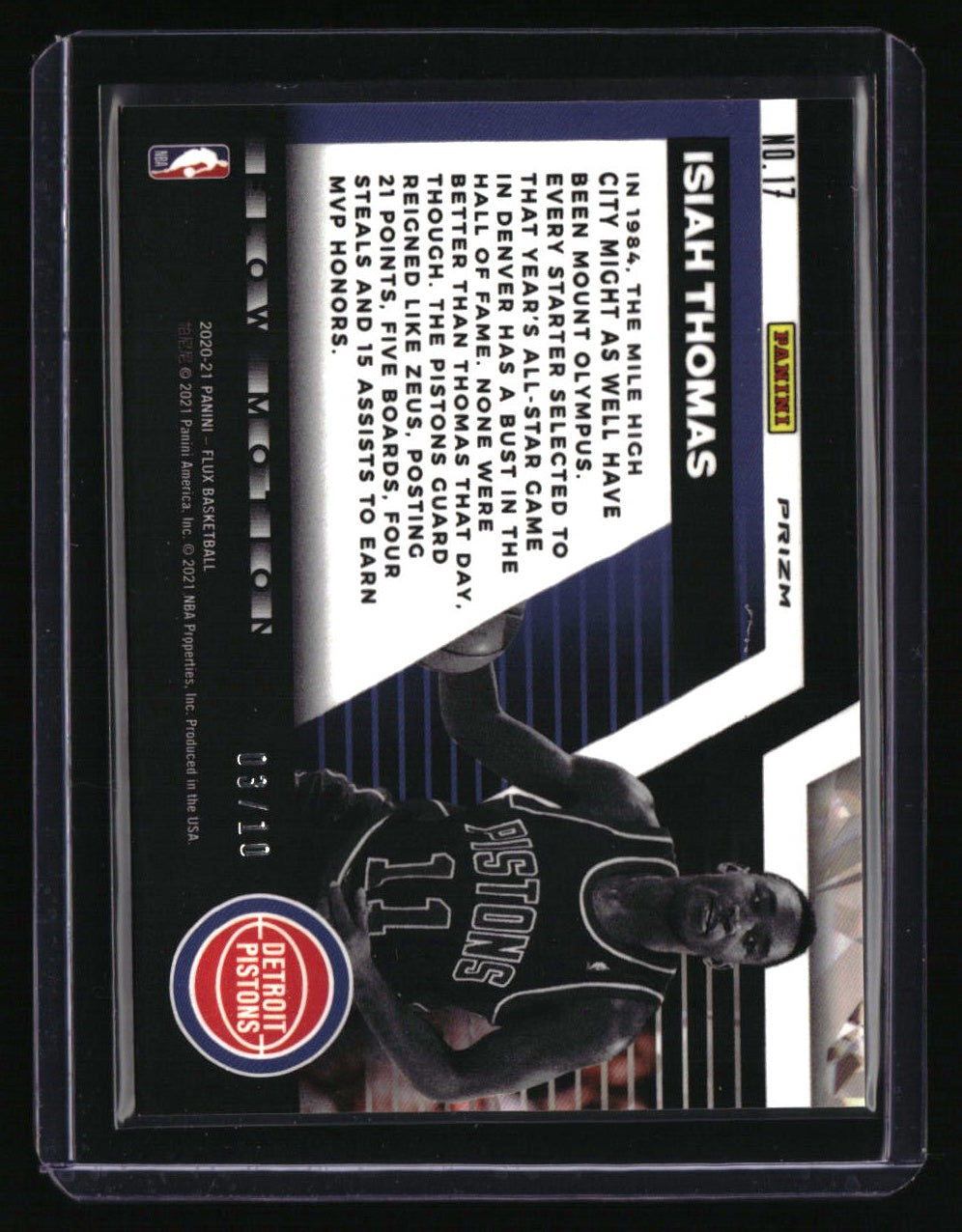 2020-21 Panini Flux Isiah Thomas Flow Motion Gold #/10