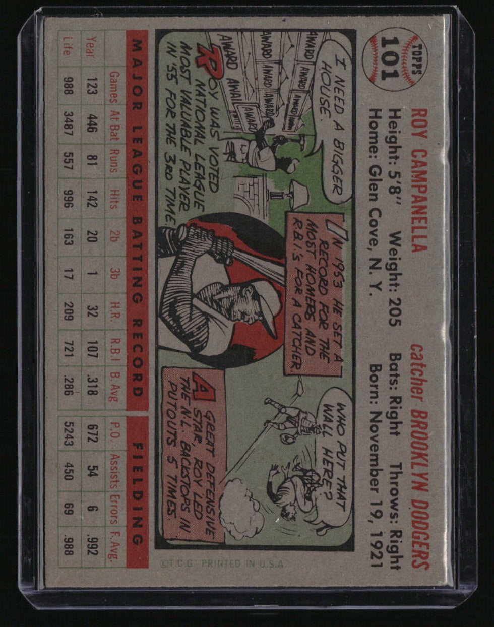 1956 Topps Roy Campanella Grey Back