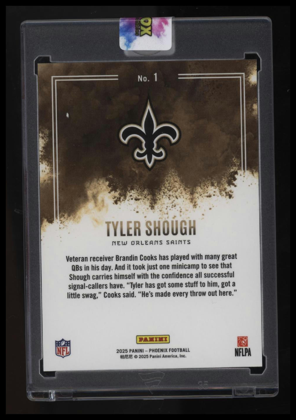 2025 Panini Phoenix Tyler Shough Color Blast