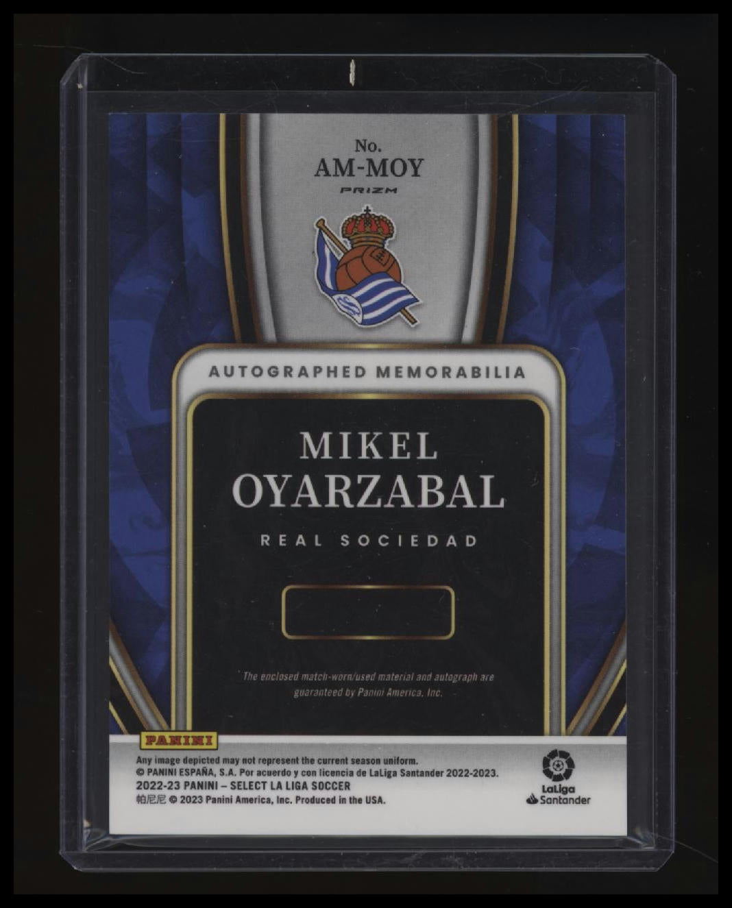 2022-23 Panini Select La Liga Mikel Oyarzabal Autographed Memorabilia