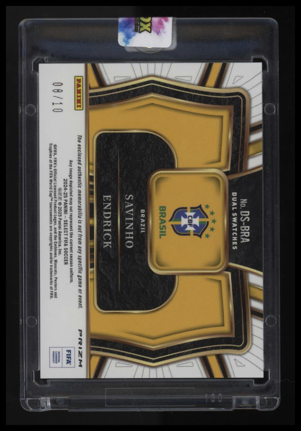 2024-25 Panini Select FIFA Endrick / Savinho Dual Swatches Gold #/10