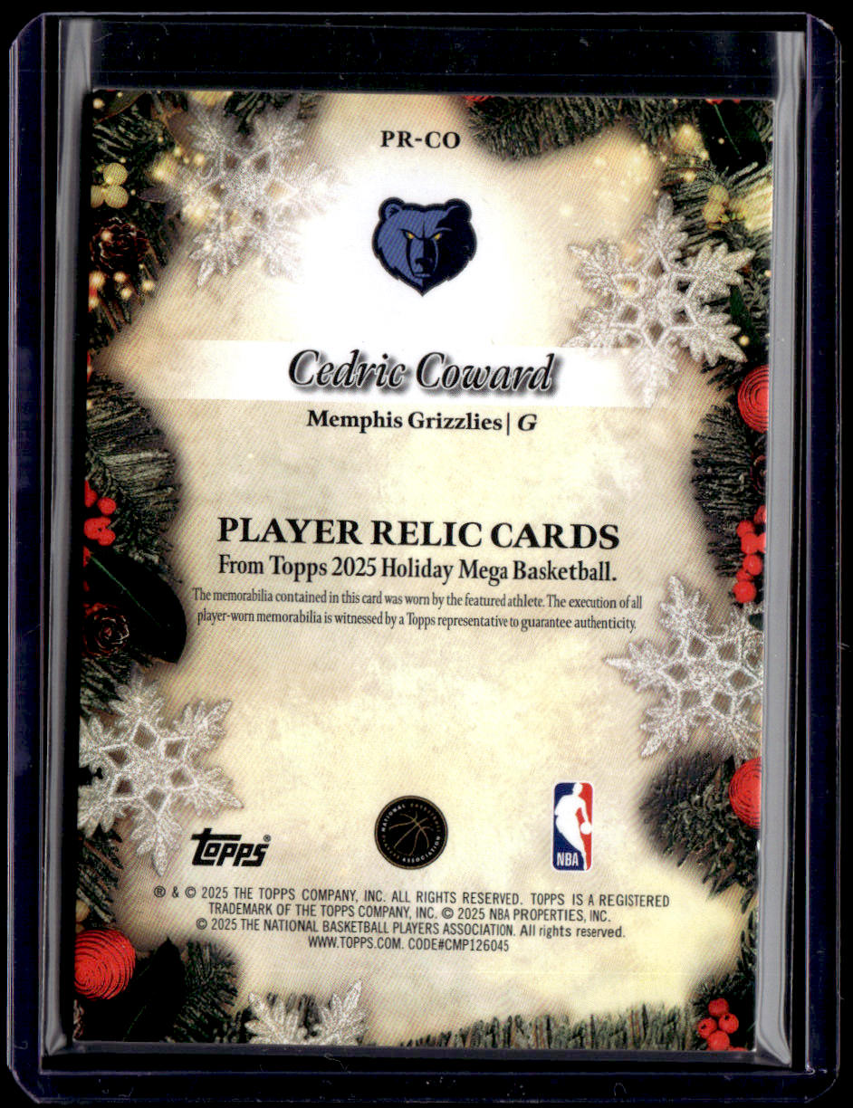 2025-26 Topps Holiday Clint Capela Player Relics Purple /199 (MEM)