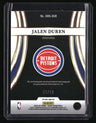 2024-25 Panini Select Jalen Duren X-Factor Memorabilia Signatures Blue #/49