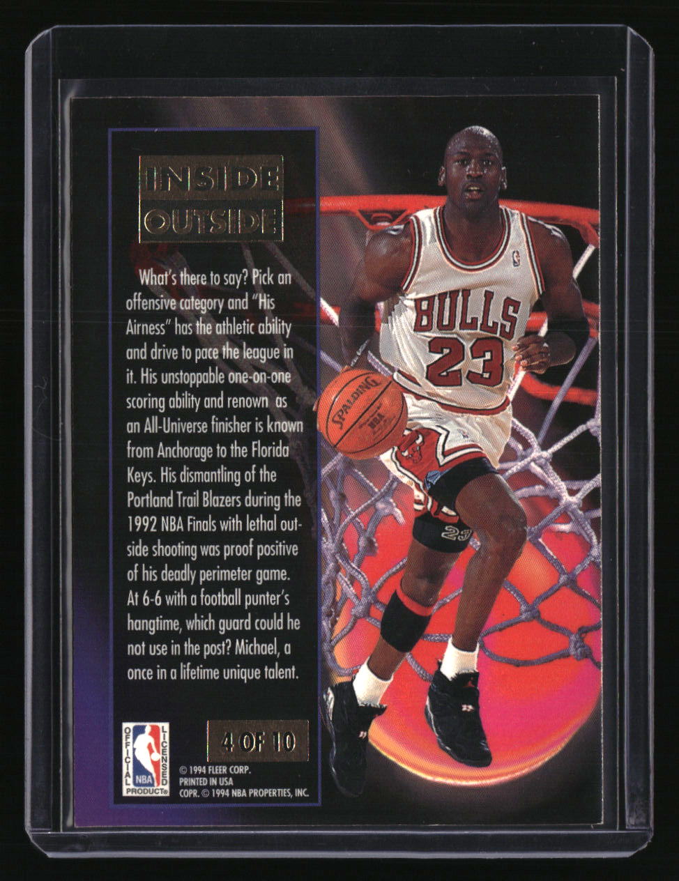 1993-94 Ultra Michael Jordan Inside Outside