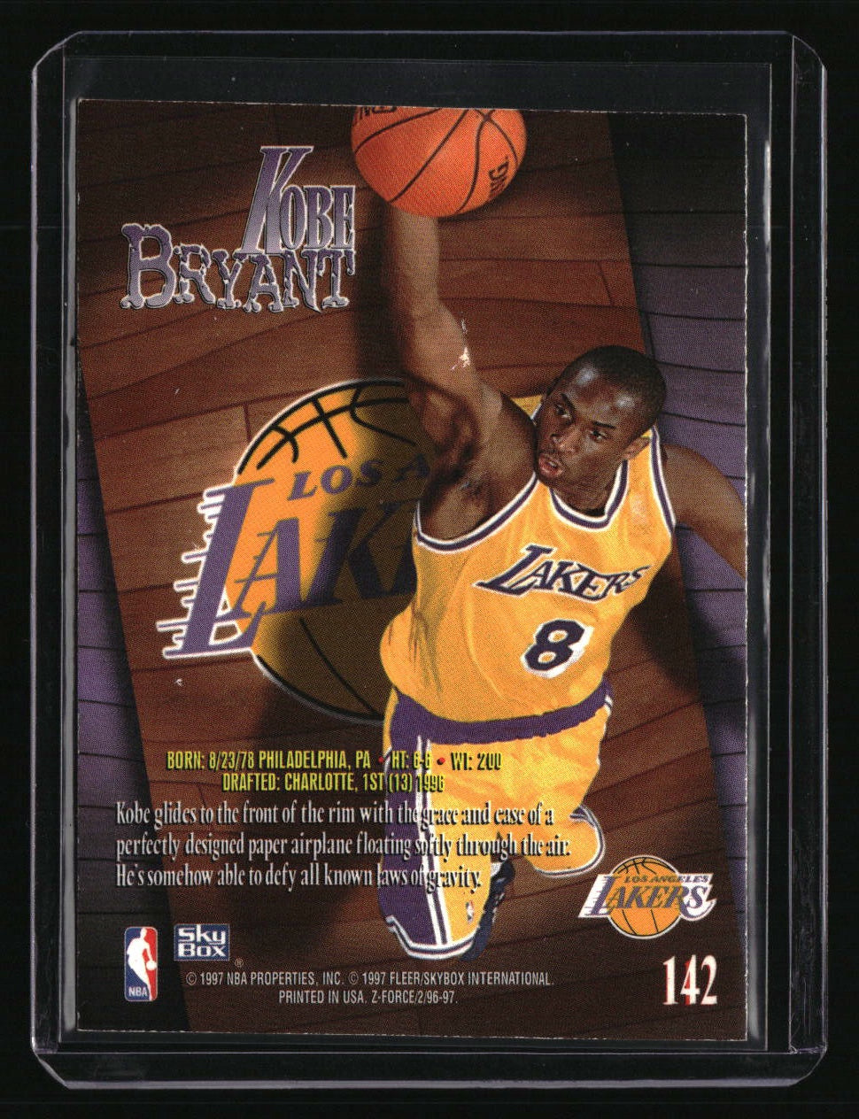 1996-97 SkyBox Z-Force Kobe Bryant