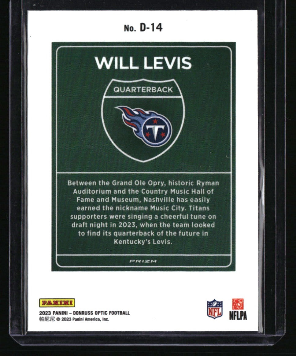 2023 Donruss Optic Will Levis Downtown!