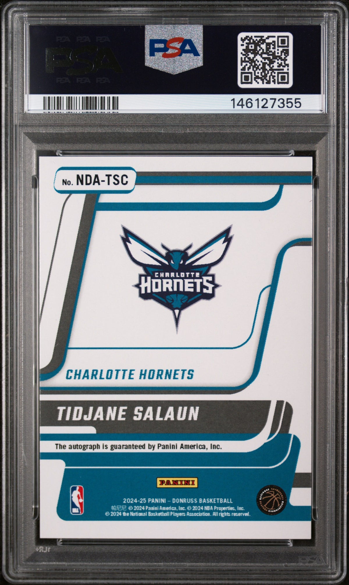 2024 Panini Donruss Next Day Tidjane Salaun Next Day-Autograph PSA 10