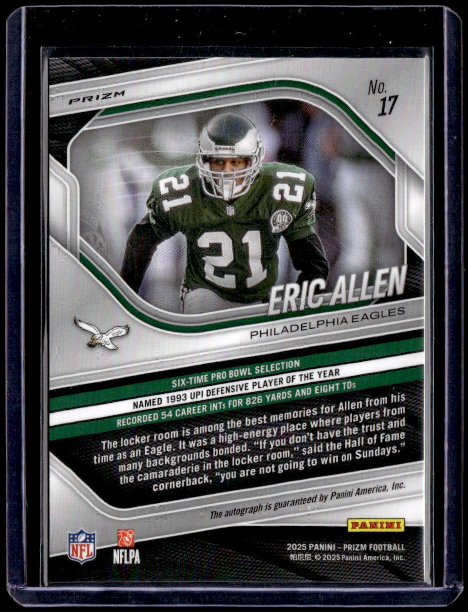 2025 Panini Prizm Eric Allen Prizm Autographs Silver