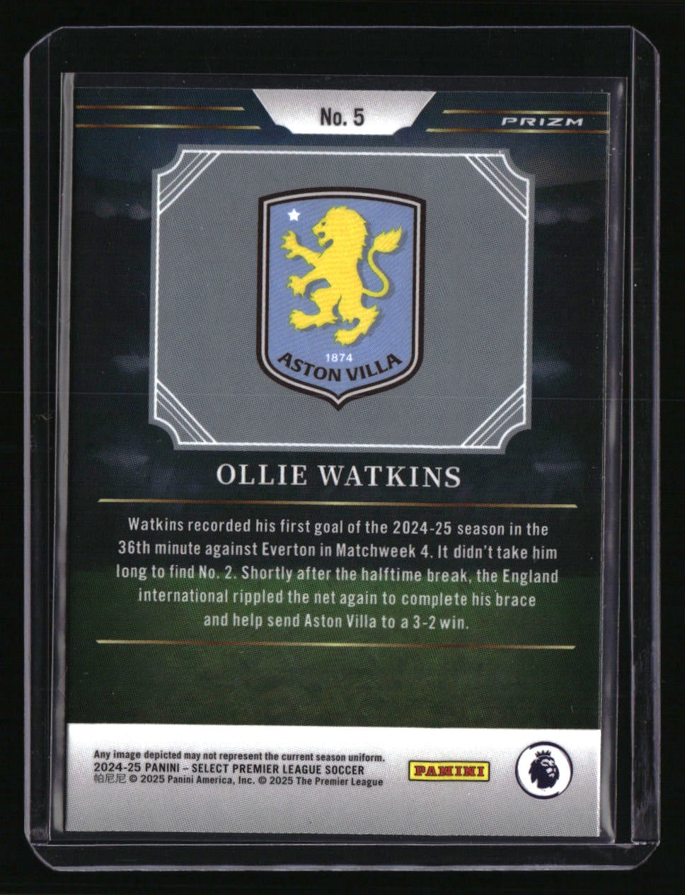 2024-25 Panini Select Premier League #5 Ollie Watkins Artistic Impressions