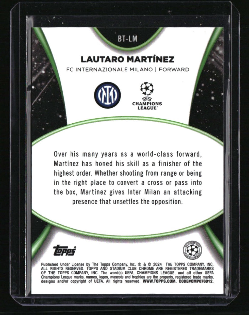 2023-24 Stadium Club Chrome UEFA Champions League Lautaro Martínez Beam Team