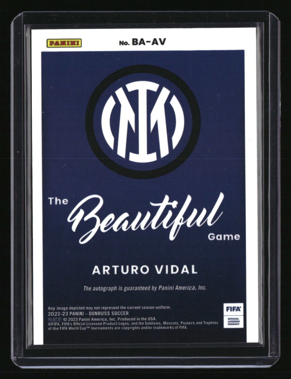 2022-23 Donruss Arturo Vidal The Beautiful Game Autographs