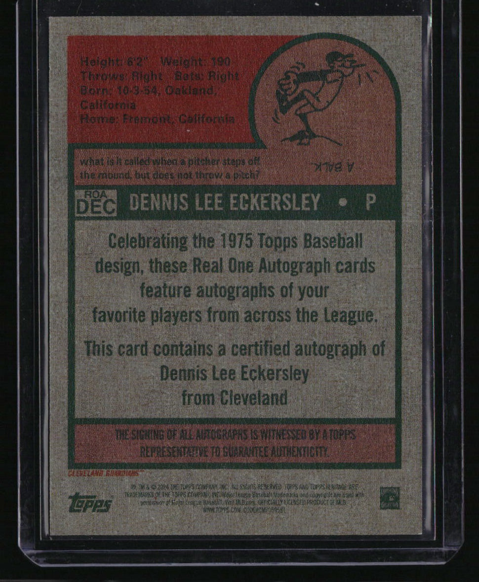 2024 Topps Heritage Dennis Eckersley Real One Autographs
