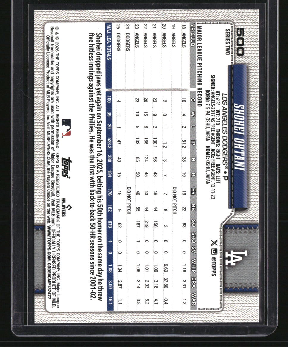2026 Topps Shohei Ohtani Sandglitter