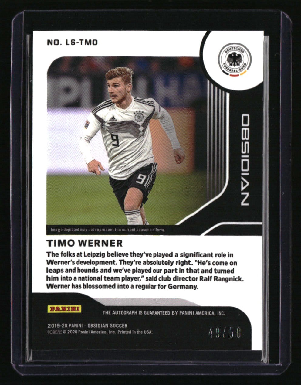2019-20 Panini Obsidian Timo Werner Lightning Strike Orange #/50