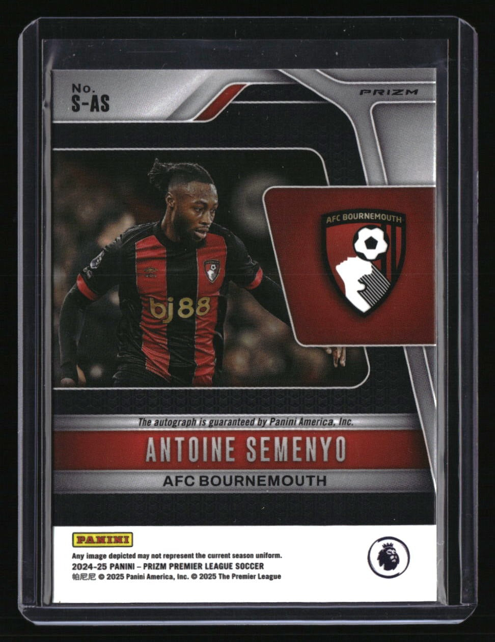 2024-25 Panini Prizm Premier League Antoine Semenyo Signatures Red Stars