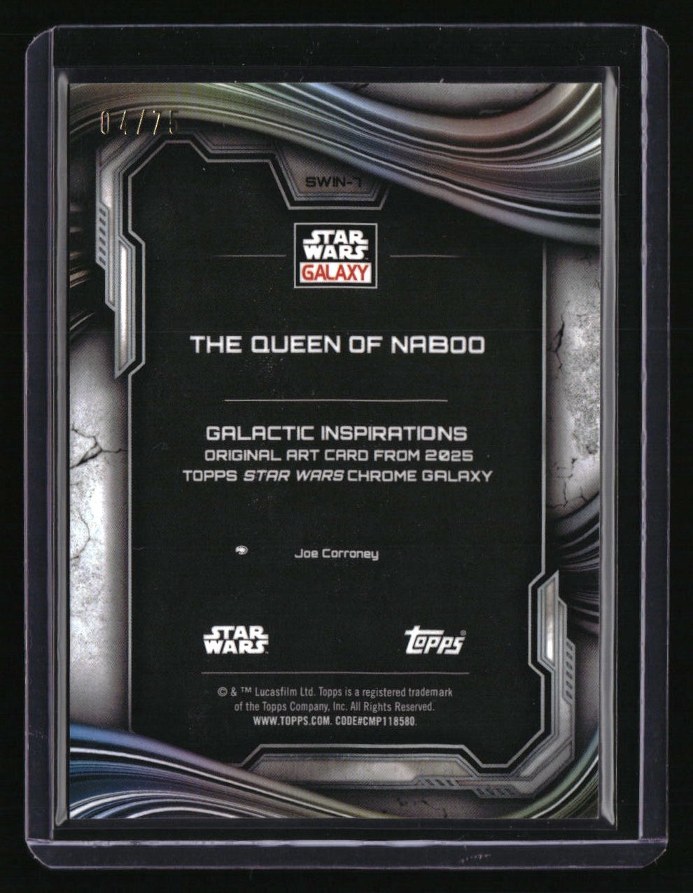 2025 Topps Chrome Star Wars Galaxy The Queen Of Naboo Galactic Inspirations #/75