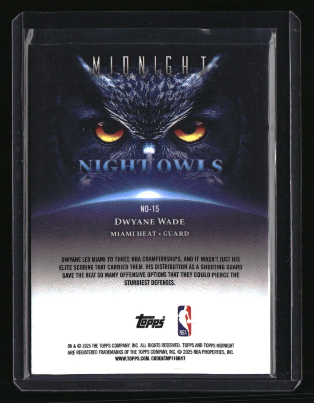 2025-26 Topps Midnight Dwyane Wade Night Owls